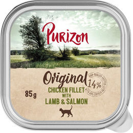 Produktbild von Purizon Hundefutter Schale Hühnerfilet mit Lamm Stückchen in Soße getreidefrei 6 x 85 g
