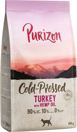Produktbild von Purizon Kaltgepresstes Katzenfutter Pute mit hohem Fleischanteil und Hanföl getreidefrei 400 g - 400 g