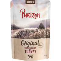 Produktbild von Purizon Kitten Nassfutter Huhn und Truthahn Filets in Sauce getreidefrei 6 x 70 g - 6 x 70 g