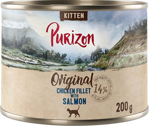 Purizon Kitten Nassfutter Hühnerfilet mit Lachs getreidefrei monoprotein kaltgepresst 200 g – Bild 1 von 1