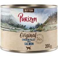 Produktbild von Purizon Kitten Nassfutter Hühnerfilet mit Lachs getreidefrei monoprotein kaltgepresst 200 g