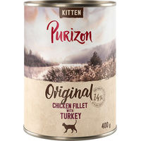 Produktbild von Purizon Kitten Nassfutter Hühnerfilet mit Truthahn in Sauce getreidefrei 24 x 400 g - 24 x 400 g