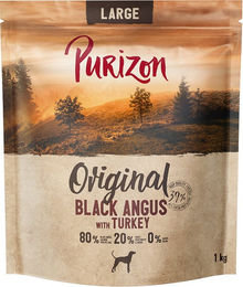 Produktbild von Purizon Large Hundetrockenfutter Black Angus mit Truthahn und Rind getreidefrei für Adult 1 kg - 1 kg