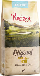 Produktbild von Purizon Large Puppy Trockenfutter Huhn & Fisch für große Hunderassen Welpen getreidefrei 12 kg