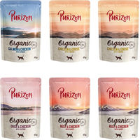Produktbild von Purizon Organic Bio Hundefutter Mixpaket Getreidefrei 24 x 85 g mit Huhn, Rind, Lachs und Ente - 6 x 85 g