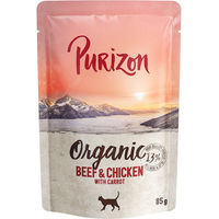 Produktbild von Purizon Organic Bio Hundefutter Rind und Huhn mit Karotte getreidefrei 24 x 85 g - 6 x 85 g