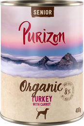 Produktbild von Purizon Organic Bio Hundefutter Senior Truthahn mit Fisch getreidefrei 6 x 400 g - 6 x 400 g