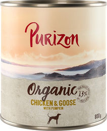 Produktbild von Purizon Organic Bio Nassnahrung Huhn und Gans mit Kürbis getreidefrei 6 x 800 g