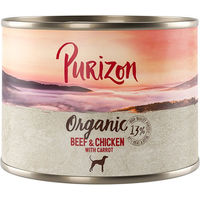 Produktbild von Purizon Organic Hundefutter Adult Stückchen in Sauce Rind Huhn Gans Getreidefrei 6 x 200 g