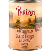 Produktbild von Purizon Original Adult Hundefutter Getreidefrei Hühnerfilet mit Black Angus Truthahn Süßkartoffel und Cranberry 6 x 400 g - 6 x 400 g
