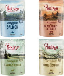 Produktbild von Purizon Original Adult Hundefutter Mixpaket 6 x 300 g Stückchen in Sauce getreidefrei und sensitive - 6 x 300 g
