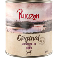Produktbild von Purizon Original Adult Nassfutter für Hunde Hühnerfilet mit Ente Getreidefrei 6 x 800 g - 6 x 800 g