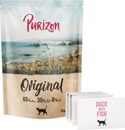 Produktbild von Purizon Original Hundefutter Ente mit Lachs getreidefrei 2 kg