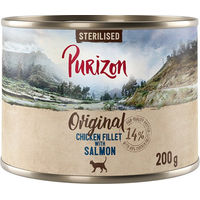 Produktbild von Purizon Original Nassfutter für Katzen Adult Hühnerfilet mit Lachs in Sauce getreidefrei 12 x 200 g - 12 x 200 g