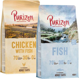 Purizon Probiermix Katzen Nassfutter Adult Huhn und Fisch Getreidefrei 2 x 400 g – Bild 1 von 1