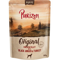 Produktbild von Purizon Puppy Getreidefreies Hundefutter Welpe Hühnerfilet mit Black-Angus-Rind und Pute in Sauce 6 x 300 g - 6 x 300 g