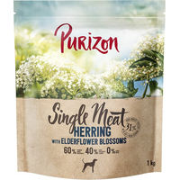 Produktbild von Purizon Single Meat Hering mit Holunderblüten Monoprotein Getreidefrei Sensitive Adult Hundefutter 4 x 1kg - 4 x 1000 g