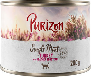 Produktbild von Purizon Single Meat Hundefutter Pute mit Heidekrautblüten getreidefrei monoprotein 6 x 200 g - 400 g