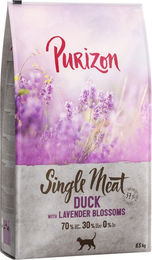 Produktbild von Purizon Single Meat Katzenfutter Ente mit Lavendelblüten getreidefrei und monoprotein 2 x 6,5 kg - 6,5 kg