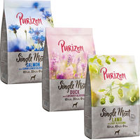 Produktbild von Purizon Single Meat Probierpaket für Hunde 3 x 1 kg Getreidefrei Monoprotein Sensitive Pferd mit Ringelblumen Lachs mit Kornblumenblüten und Ente mit Lavendelblüten Adult
