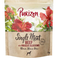 Produktbild von Purizon Single Meat Rind mit Hibiskusblüten Getreidefrei Monoprotein Sensitive Adult Hundefutter 1 kg - 1 kg