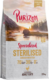 Produktbild von Purizon Sterilised Adult Hundefutter Huhn & Fisch getreidefrei mit Gewichtskontrolle 2,5 kg - 2,5 kg