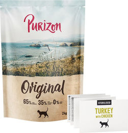 Produktbild von Purizon Sterilised Adult Hundefutter Truthahn & Huhn getreidefrei Light 2 kg