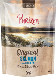 Purizon Sterilised Adult Trockenfutter für Katzen mit Lachs, Huhn, Truthahn und Rind getreidefrei 400 g – Bild 1 von 1