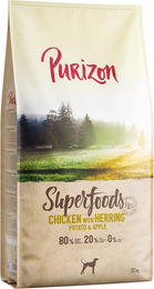 Produktbild von Purizon Superfoods Hundefutter Adult Huhn mit Hering Getreidefrei mit hohem Fleischanteil 2 x 12 kg