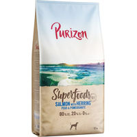 Produktbild von Purizon Superfoods Hundefutter Adult Lachs mit Hering Getreidefrei mit hohem Fleischanteil 12 kg