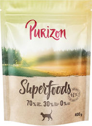 Produktbild von Purizon Superfoods Hundefutter Getreidefrei Rind mit Büffel Erbsen und Granatapfel 400 g