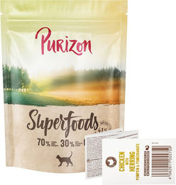 Produktbild von Purizon Superfoods Hundefutter Huhn und Hering getreidefrei mit hohem Fleischanteil 400 g