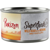 Produktbild von Purizon Superfoods Hundefutter Wildschwein mit Hering getreidefrei mit hohem Fleischanteil 6 x 140 g - 6 x 140 g