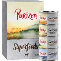 Produktbild von Purizon Superfoods Nassfutter Mixpaket für Katzen 6 x 140 g getreidefrei mit hohem Fleischanteil (Huhn, Thunfisch, Wildschwein, Wild) - 6 x 140 g