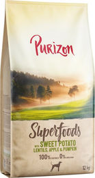 Produktbild von Purizon Superfoods Veggie Hundefutter Adult Süßkartoffel Linsen Apfel Kürbis Getreidefrei Vegan 12 kg