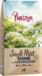 Produktbild von Purizon Trockenfutter Adult Hering mit Holunderblüten Getreidefrei Hoher Fleischanteil 2 x 12 kg - 2 x 12 kg