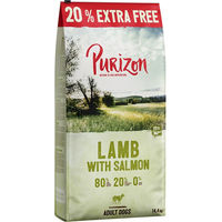 Produktbild von Purizon Trockenfutter Lamm mit Lachs für Adult Hunde getreidefrei und sensitive 14,4 kg