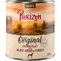 Produktbild von Purizon Welpen Nassfutter Hühnerfilet mit Black Angus Rind und Pute Getreidefrei 6 x 800 g - 6 x 800 g