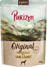 Produktbild von Purizon Welpen Nassfutter Hühnerfilet mit Wild und Kaninchen in Sauce getreidefrei 6 x 300 g - 6 x 300 g