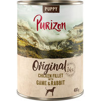 Produktbild von Purizon Welpen Nassfutter Hühnerfilet mit Wild und Kaninchen in Sauce getreidefrei 6 x 400 g - 6 x 400 g