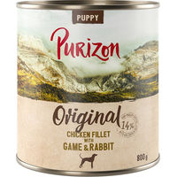 Produktbild von Purizon Welpen Nassfutter Hühnerfilet mit Wild und Kaninchen in Sauce getreidefrei 6 x 800 g - 6 x 800 g