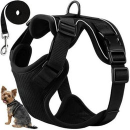 Purlov Geschirr Set für Hunde und Katzen mit reflektierender Leine in Größe S – Bild 1 von 4