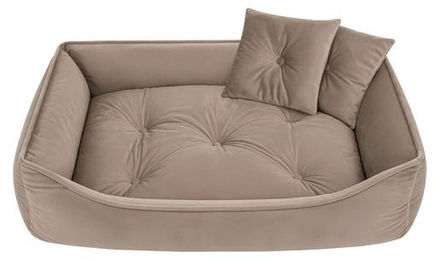 Purlov Hundebett und Katzenbett mit 2 Kissen beige 70 x 50 cm – Bild 1 von 1