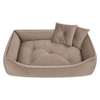 Produktbild von Purlov Hundebett und Katzenbett mit 2 Kissen beige 70 x 50 cm