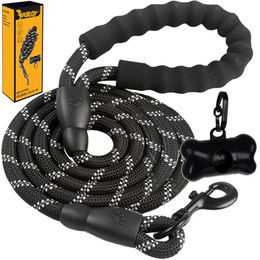 Purlov Hundeleine Reflektierend mit Beutelspender Schwarz 5 m - 5 m – Bild 1 von 13
