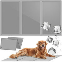 Produktbild von Purlov Hundematte Kühlmatte XXL aus Polyester in Grau mit Gel-Füllung