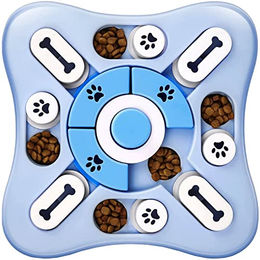 Purlov Hundepuzzle Intelligenzspielzeug Hundebeschäftigung aus Kunststoff Blau – Bild 1 von 9