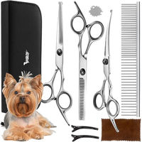 Produktbild von Purlov Hundeschermaschine und Haarschneideschere aus Edelstahl für Hunde mit ergonomischem Design