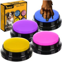 Purlov Intelligenzspielzeug für Hunde Tiergeräuschknöpfe Spar-Set 4-teilig aus Kunststoff – Bild 1 von 5