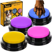 Produktbild von Purlov Intelligenzspielzeug für Hunde Tiergeräuschknöpfe Spar-Set 4-teilig aus Kunststoff
